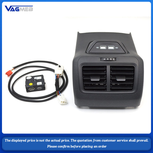 Rear Air Outlet Vent Trim Frame AC Air Vent Outlet Center Armrest With USB For VW Golf 7 MK7 2013-2017 2019 82V