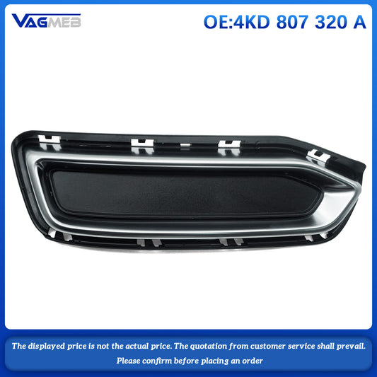 4KD 807 320 A Tailpipe Plate Rear Bumper Deflector Plate Bright Strip Plug Cover Frame for Audi A6L C8 2019-2022