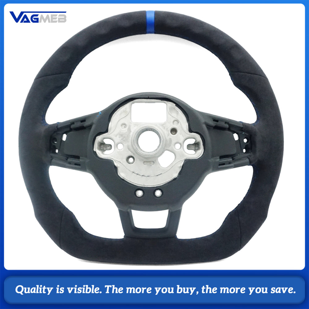Suitable for VW Golf MK7 R GTI GTD GTE Polo GTI Scirocco 2015 2016 T-ROC Tiguan for Alcantara material steering wheel