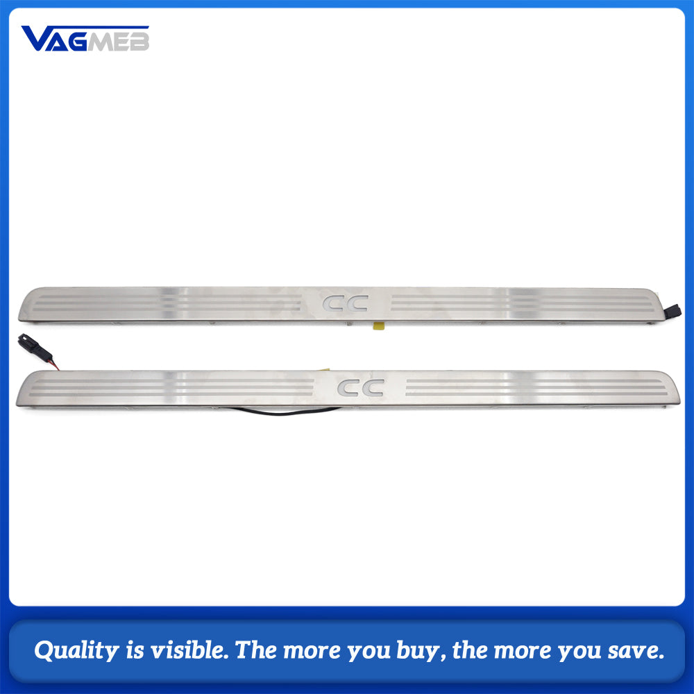 Car LED Door Sill Welcome Light Illuminated Scuff Plate Lamp Replacement Part 35D947415 35D947416 35D947417 35D947418 For VW CC