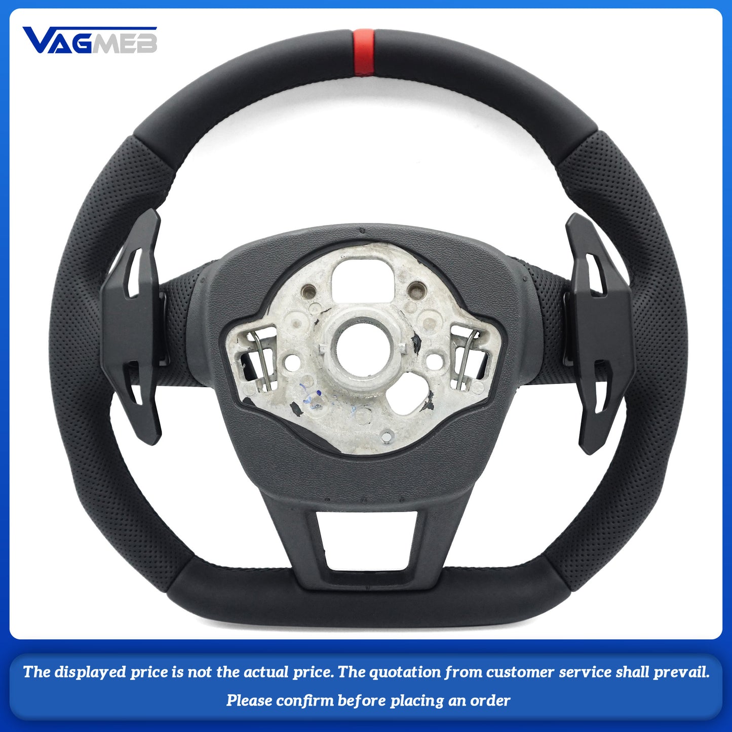 For Audi A6 RS6 C8 Pemi Perforated Leather Blat Bottomed Sports Steering Wheel