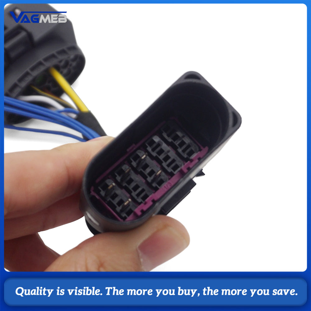 For VW Golf 7 MK7 HID Xenon Headlight 10 to 14 Pin Connector Adapter Wire Harness Vehicle Cable