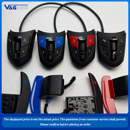 Steering wheel button with M1M2 button  paddle shifter red blue, suitable for BMW 35 F10F20 F30 Series
