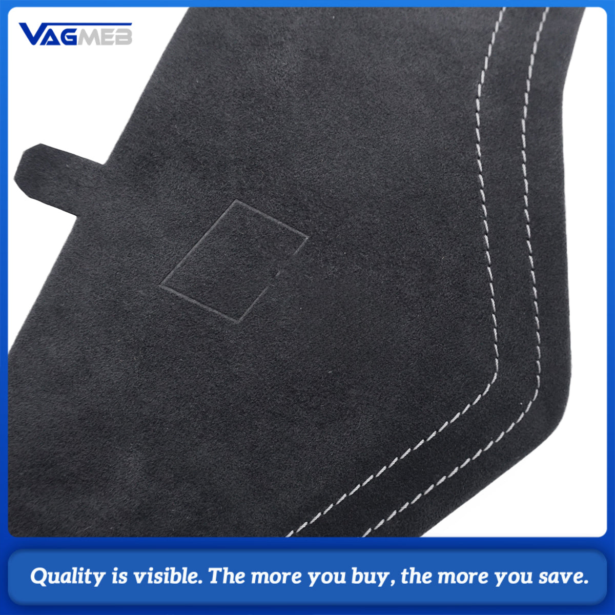 Premium Alcantara Dashboard Cover Fit for Audi A6C8 Red  Stitching , RS  S Emblem Logo