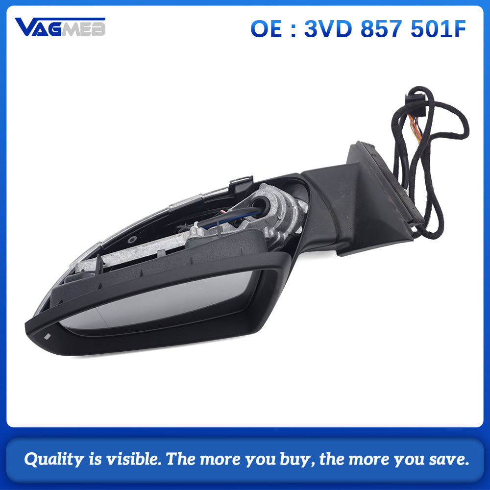 Electric Folding Side Rearview Mirror Assembly Side Mirror Adjust Control Knob Switch With Folding Function 3VD959565A 3VD857501F/502F For Skoda Superb 2019