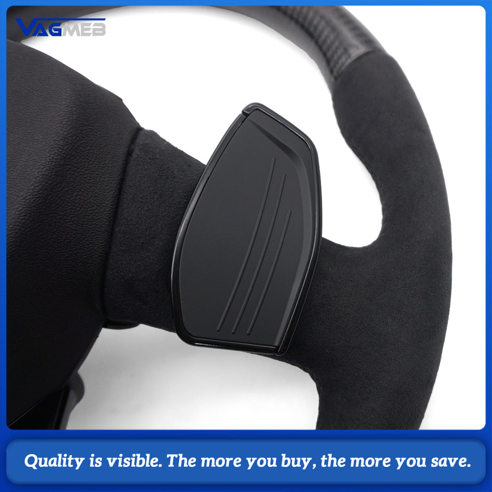 Black Series S Logo Carbon Half Alcantara Steering Wheel Assembly Heated Shift Paddles For Audi Q5 FY