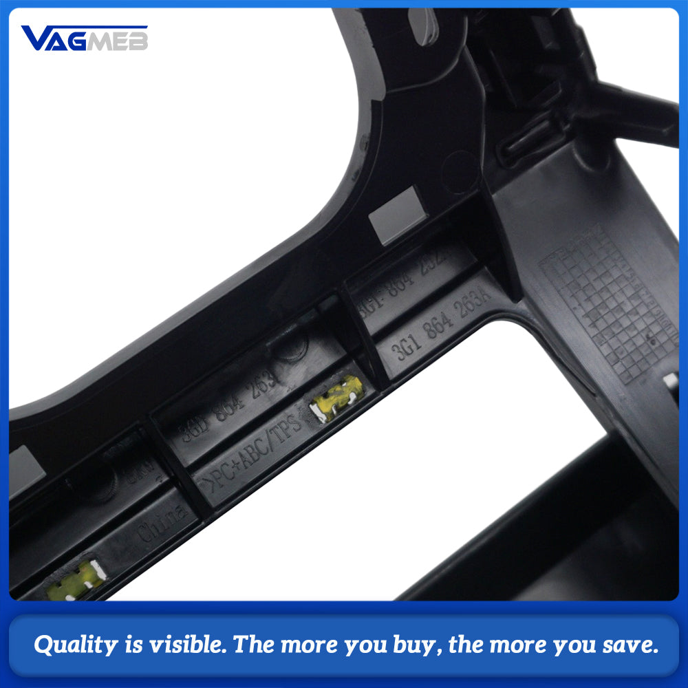 For VW Passat B8 Shift knob Decorative Frame Piano Black Central Console Shift Inner Frame 3G1 864 263 AA