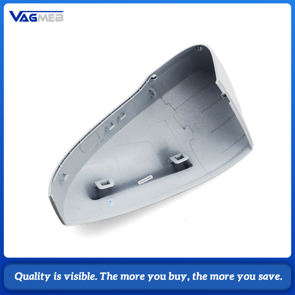 Pair White Side Mirror Cover Cap OE 56G857537/538, Left & Right Rearview Mirror Housing Shell Fit for Skoda Kodiaq, Painted White Replacement Mirror Caps