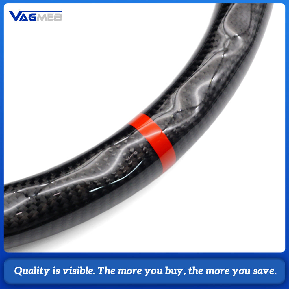 Carbon Fiber Steering Wheel, For Audi A6 C8 A7, With Buttons And Shift Paddles, Black Frame, Car Accessories， without heating