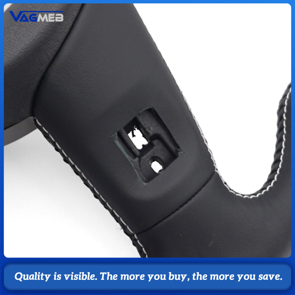 For Audi RS3 RS4 RS5 A3 8V A4 B9 A5 S3 S4 S5 Fully Perforated Leather Steering Wheel