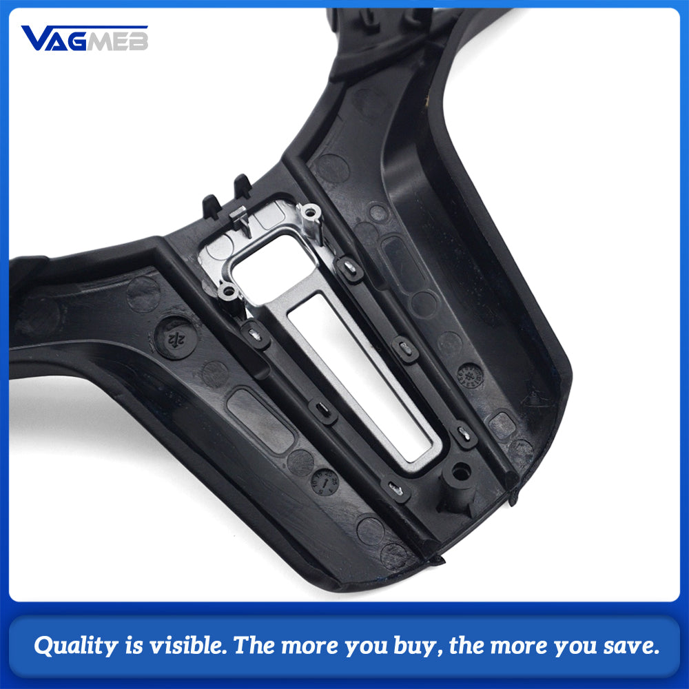 Car Piano Black Steering Wheel Button Decor Frame Trim For BMW G Series, Reserved Heating Switch Hole, No Backlight Hole For Buttons Replacement