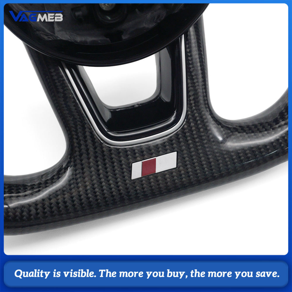 Grip Carbon Fiber LED Illuminated Steering Wheel For Audi A4B9