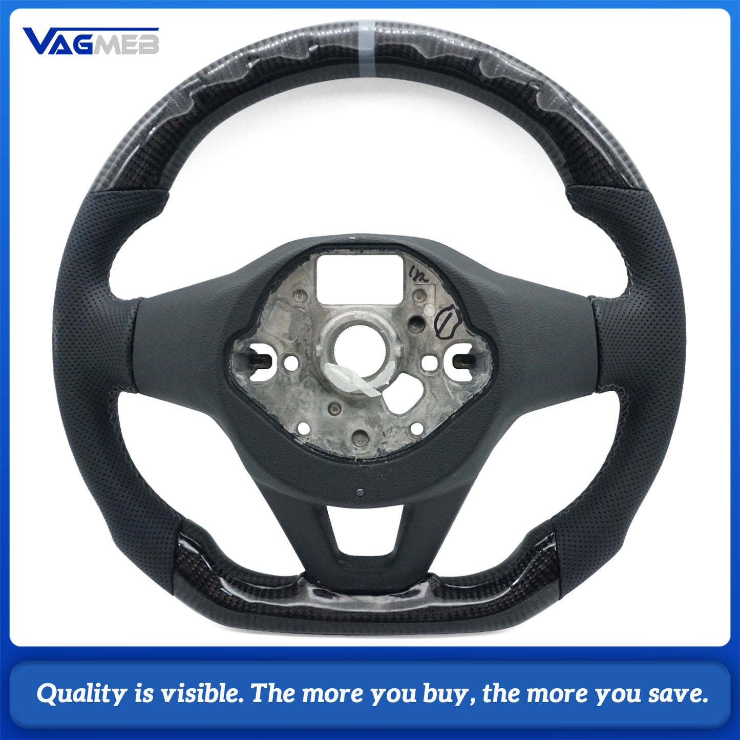 For VW Multivan T6.1 Carbon Fiber Steering Wheel High Quality Leather Sport Wheel Customized
