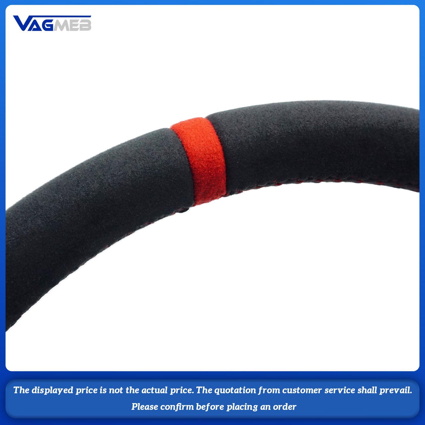 Suitable for Audi A4 B9 Fully Perforated Semi-Perforated Genuine Leather Suede Flats Steering Wheel Sports Version