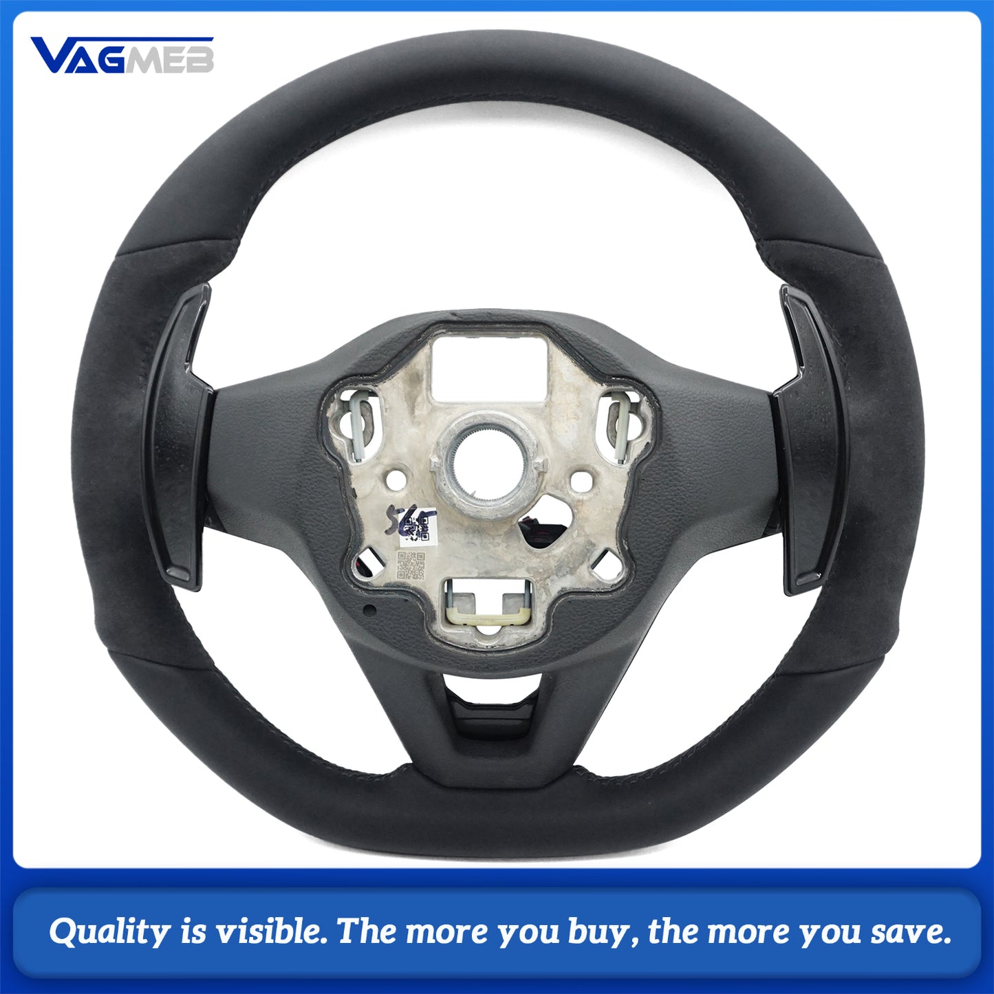 For VW Golf 8 MK8 POLO GOLF 7 GTI R-line MK7 MK6 Passat CC GTS Scirocco GTD GTE GLI JETTA Leather Steering Wheel