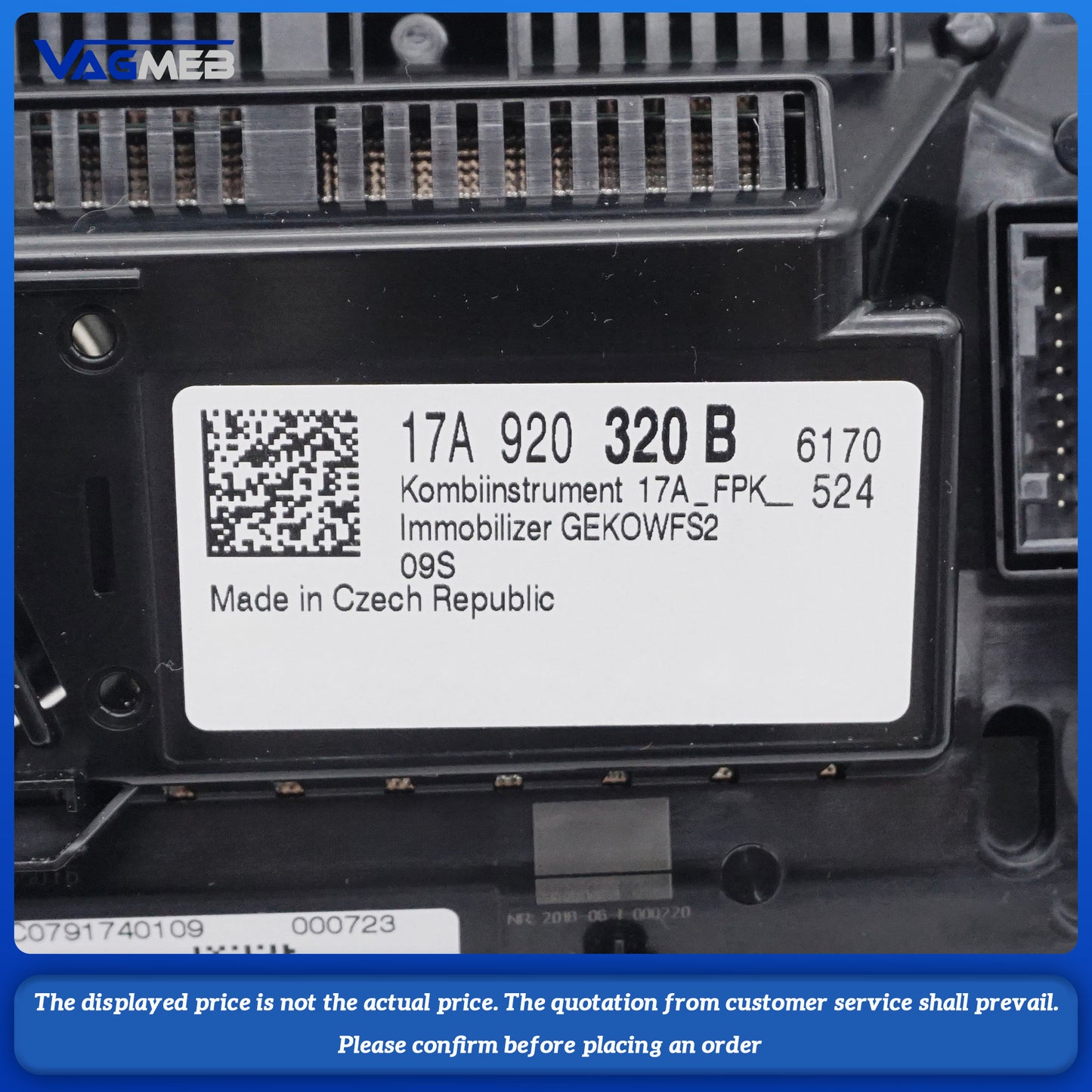 For VW Jetta MK7 T-ROC TAO Ethernet Virtual Cockpit LCD Instrument Panel  17A 920 320 B