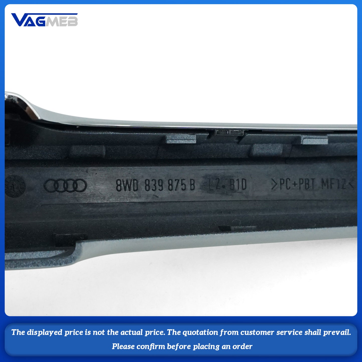 For Audi A4B9 2017 Door handle shell white set of four 8WD 837 875C 875B 876B