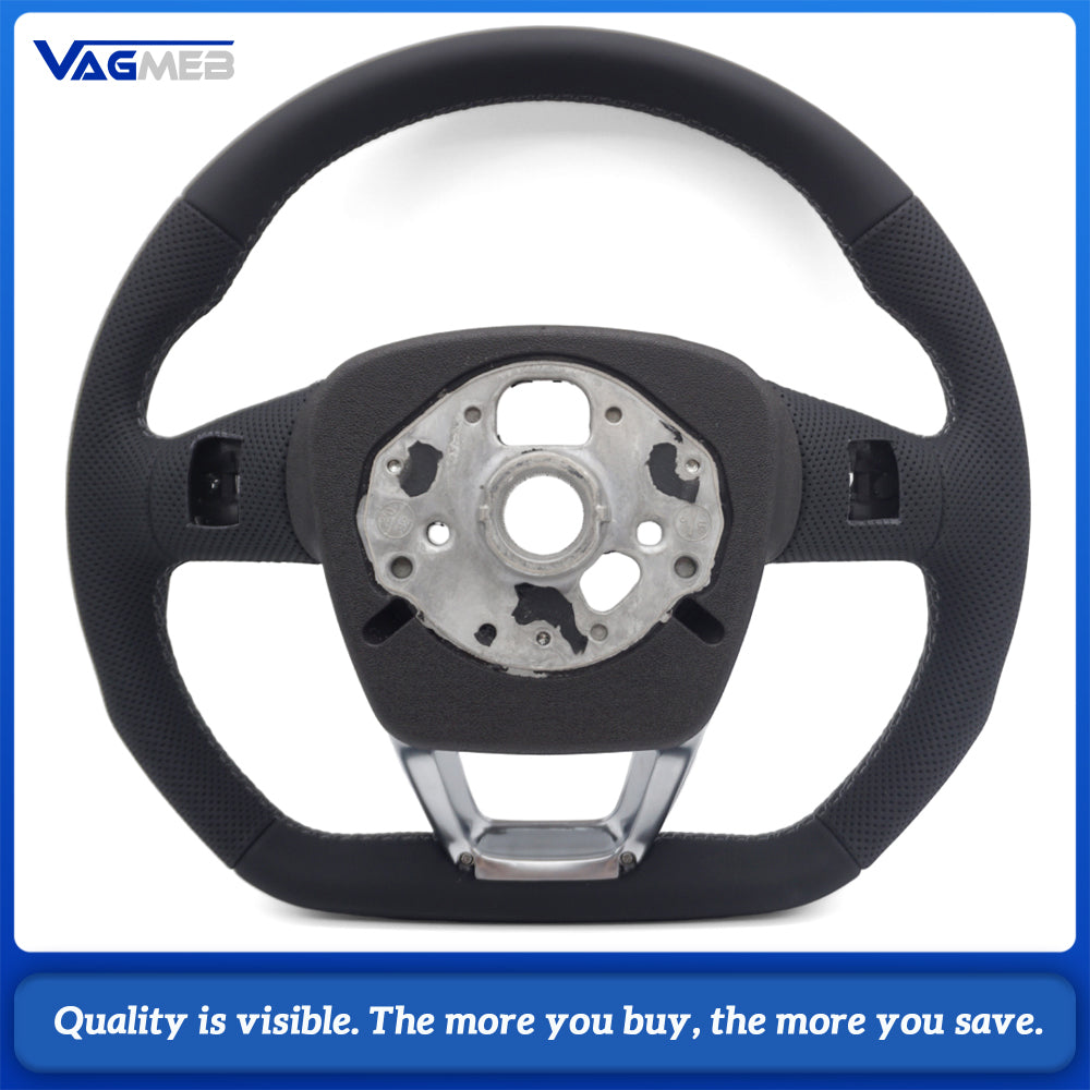 Perforated leather steering wheel for Audi Q5 FY Q7 4M Q8 S RS LOGO multifunctional steering wheel