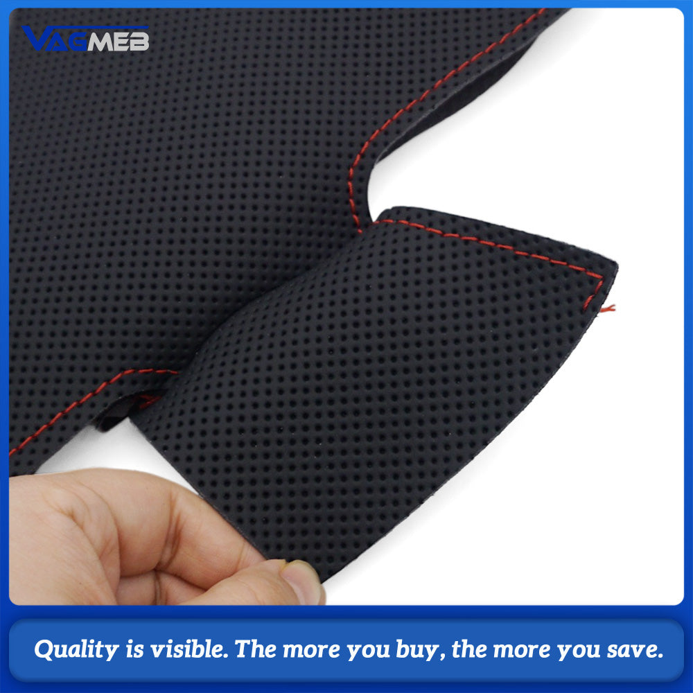 Car Steering Wheel Perforated Leather Cover Skin Kit Replacement Refit Leather For Audi A6 C8