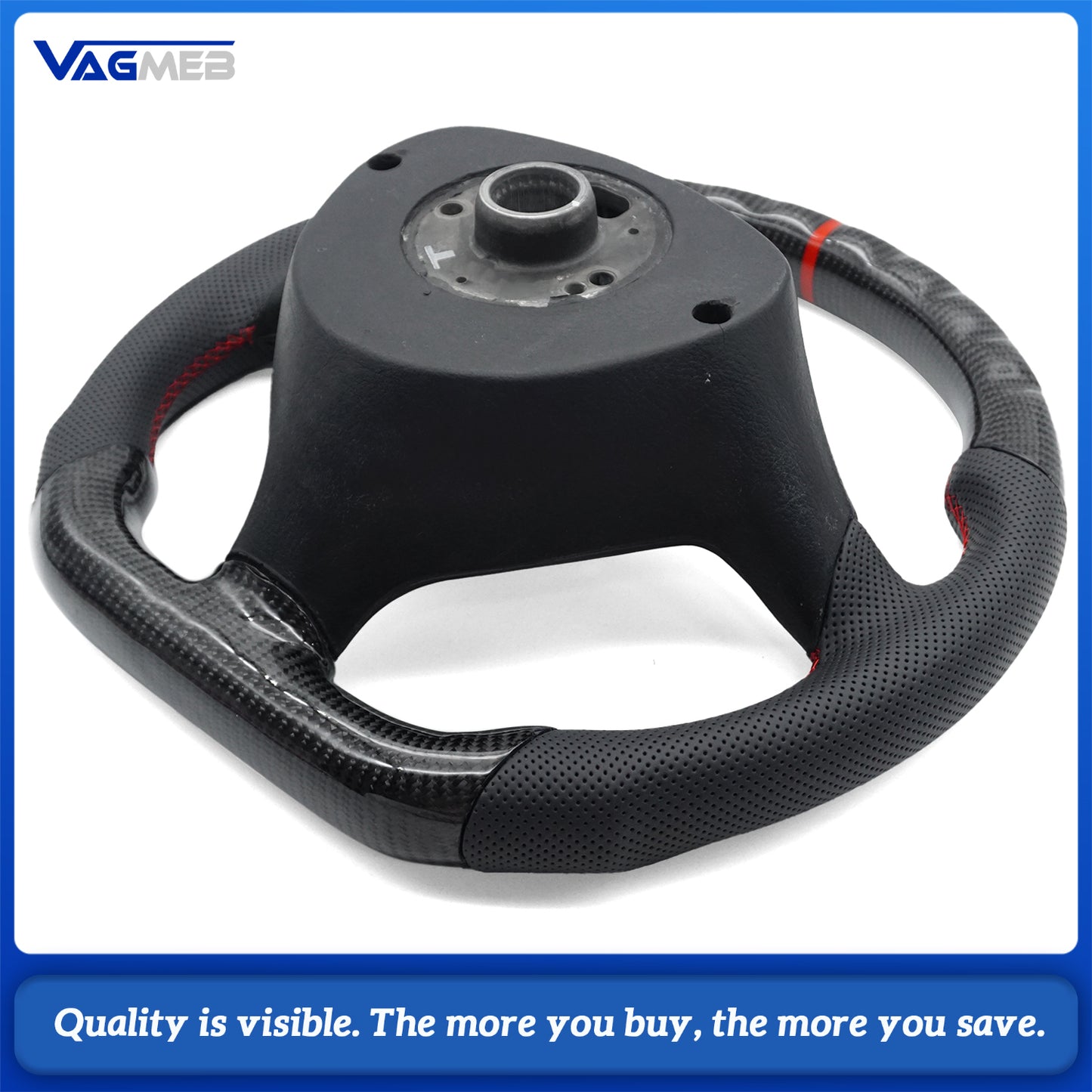 For VW Golf 4 IV Mk4 GTI 1997-2003Passat B5Seat Leon 1M MK1 Carbon Fiber Steering Wheel