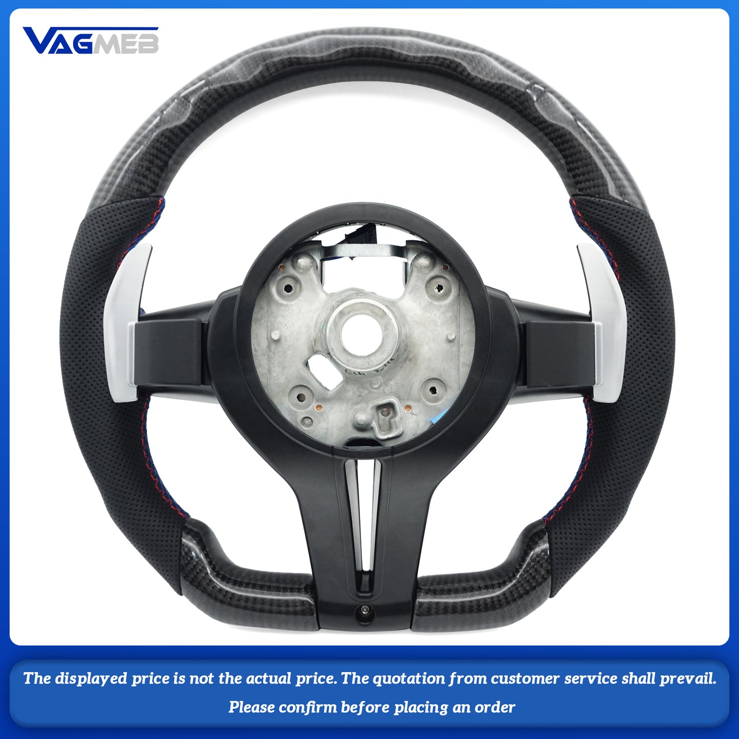 Steering wheel modification suitable for BMW F30 F10 F31 F20 F25 F22 F36 F33 F32 Carbon fiber material customizable color