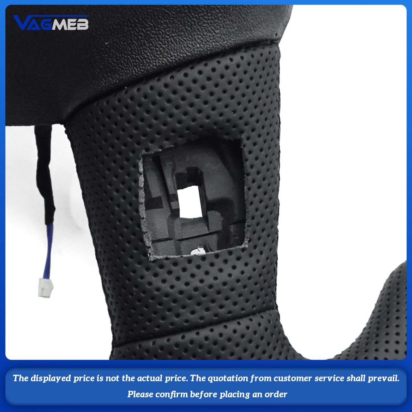 Half perforated leather multifunctional flat bottomed sports steering wheel with heating, For Audi Q5 FY Q7