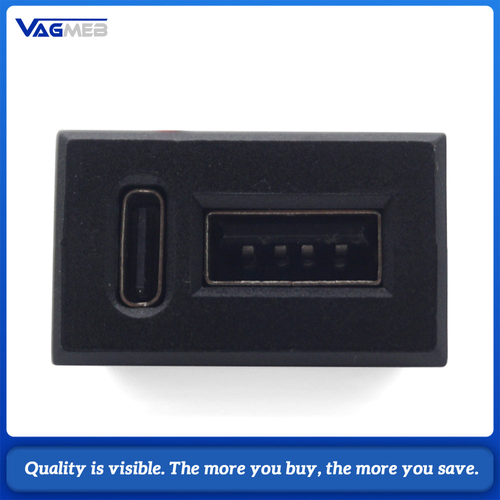 Dual Port Charging Adapter USB & Type-C Car Charger Adapter