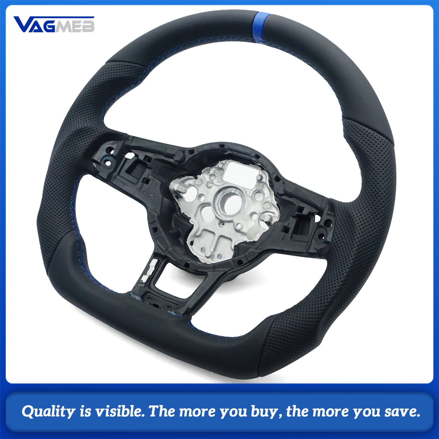 Alcantara leather steering wheel suitable for VW Golf MK7 7.5 GTI GTD GTE R Polo GTI Tiguan MK2 Passat B8 Sport steering wheel