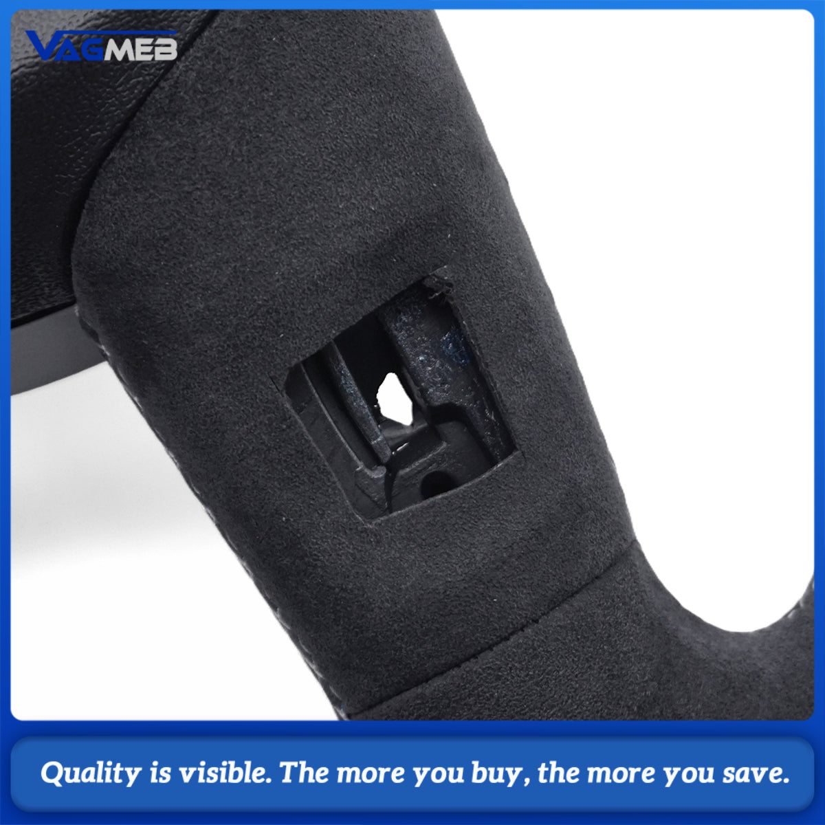 For Audi  A4 B9 Car Accessories Half Perforated Leather Steering Wheel white Stitch