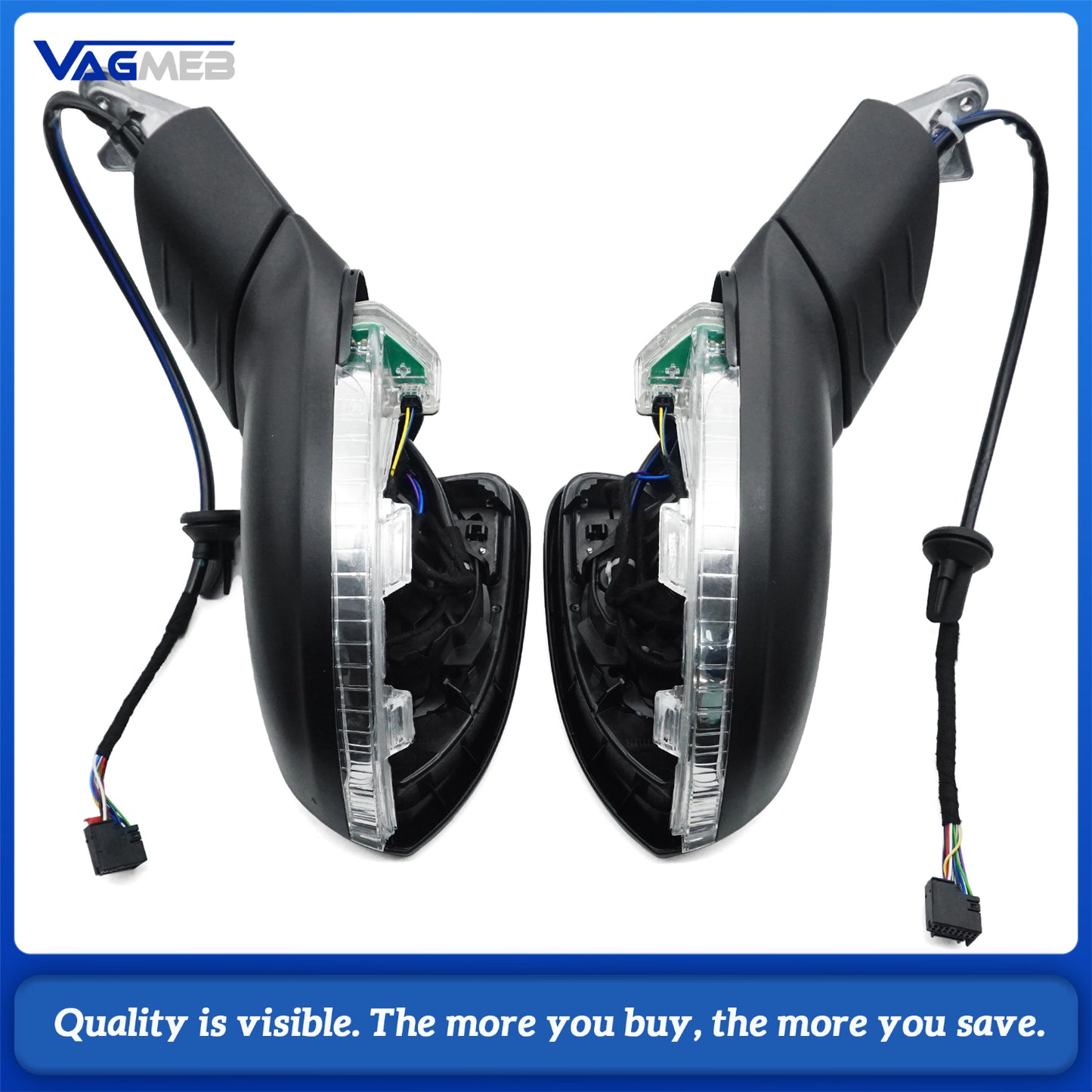 Electric Folding Mirror Upgrade Kit For VW Golf MK8 (With GTI floor lighting that has memory function)