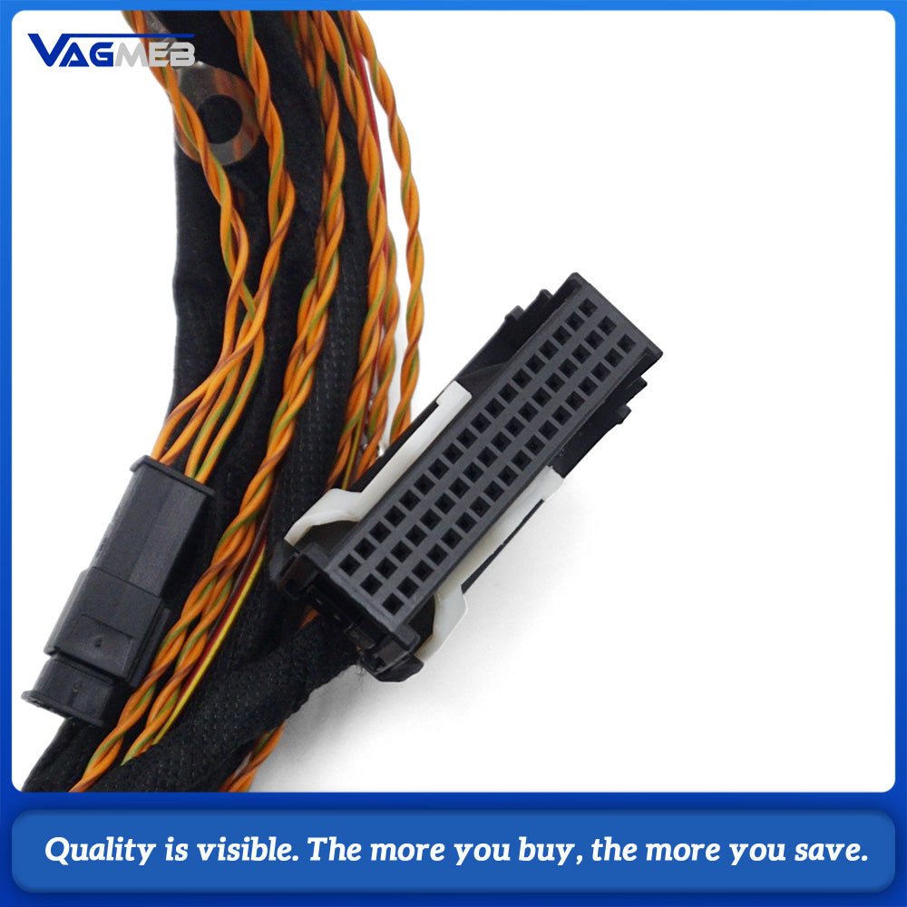 Car Rear View Backup Camera Wiring Harness Cable For Audi A6 A7 Q5 Q7 Retrofit Replacement