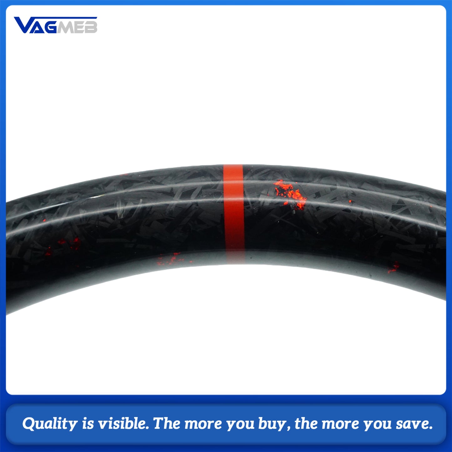 For VW Golf MK7 TSI TDI Carbon Fiber Steering Wheel Manual Car Accessories Red and blue Manual Car Accessorie