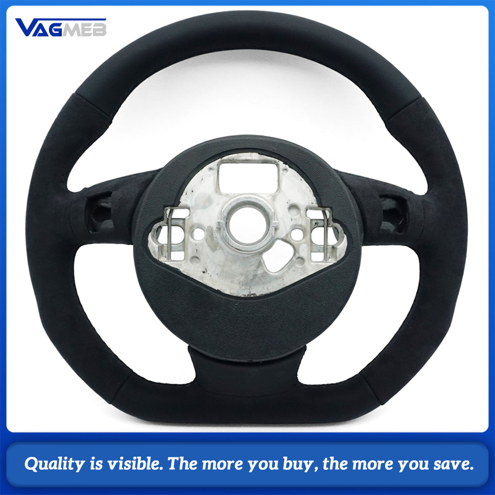 RS Steering Wheel Half Alcantara No Buttons - For Audi A6 C7 A7 S6 RS6