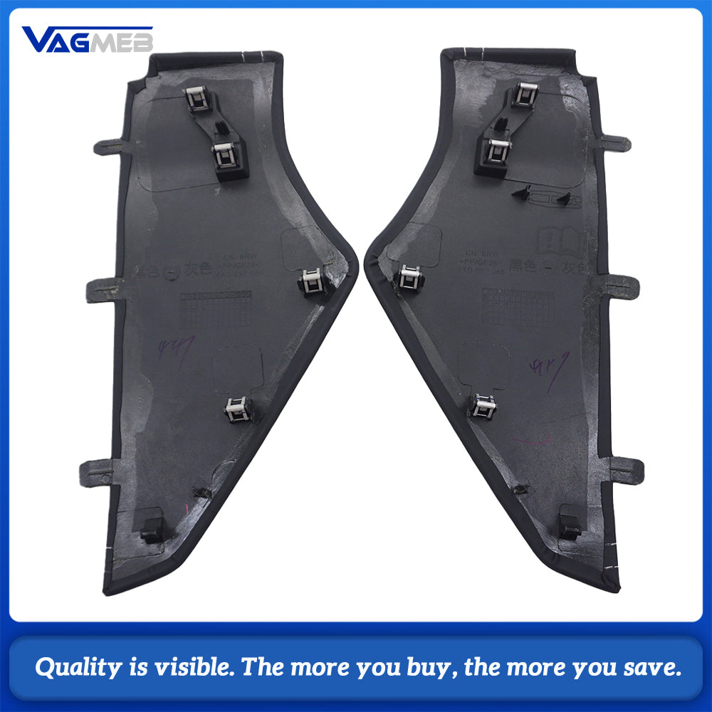 Car Dashboard Decorative Cover Panel Fit For Audi A6 C8, RS Badge Emblem, Real Leather Material, White Stitch