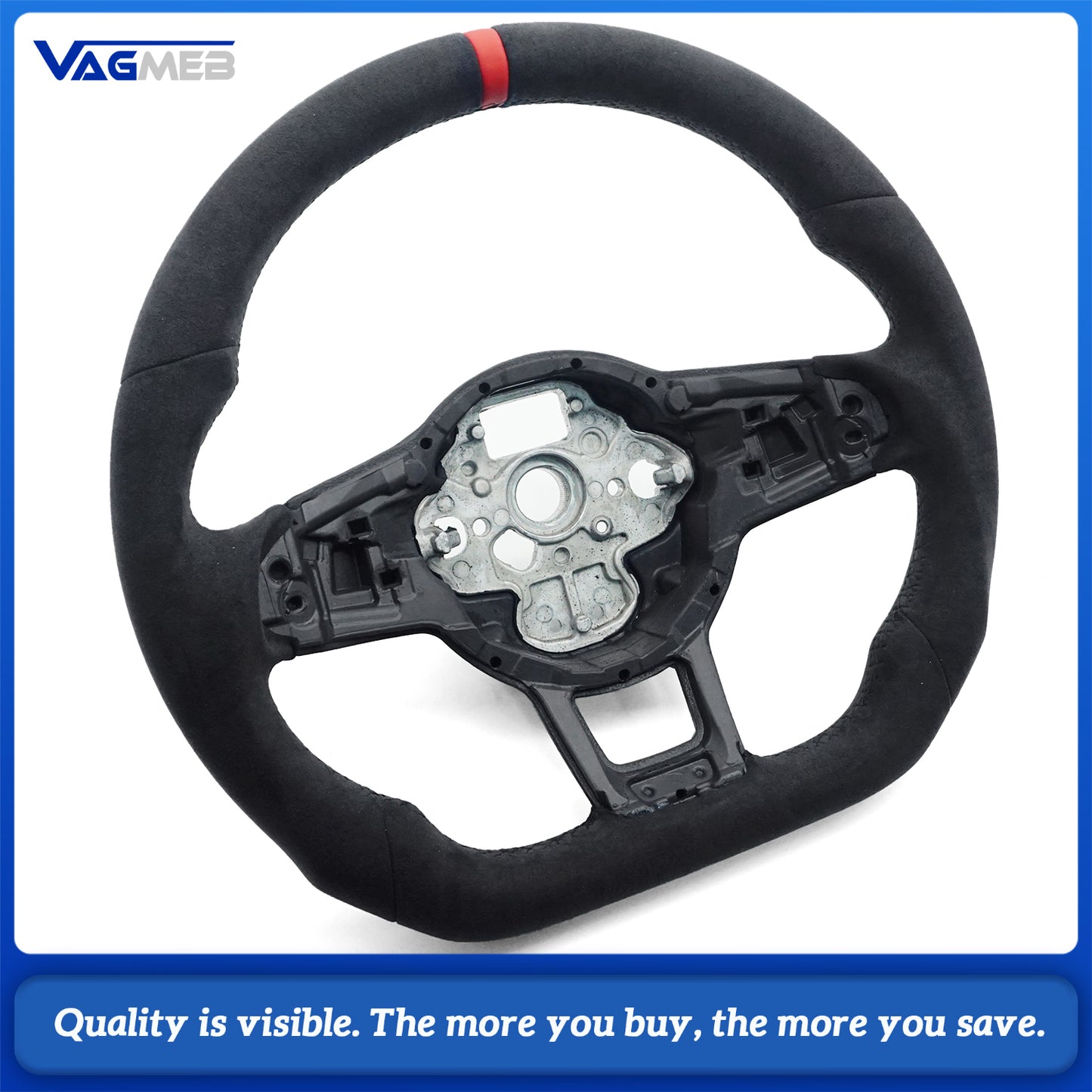 Alcantara leather steering wheel suitable for VW Golf MK7 7.5 GTI GTD GTE R Polo GTI Tiguan MK2 Passat B8 Sport steering wheel