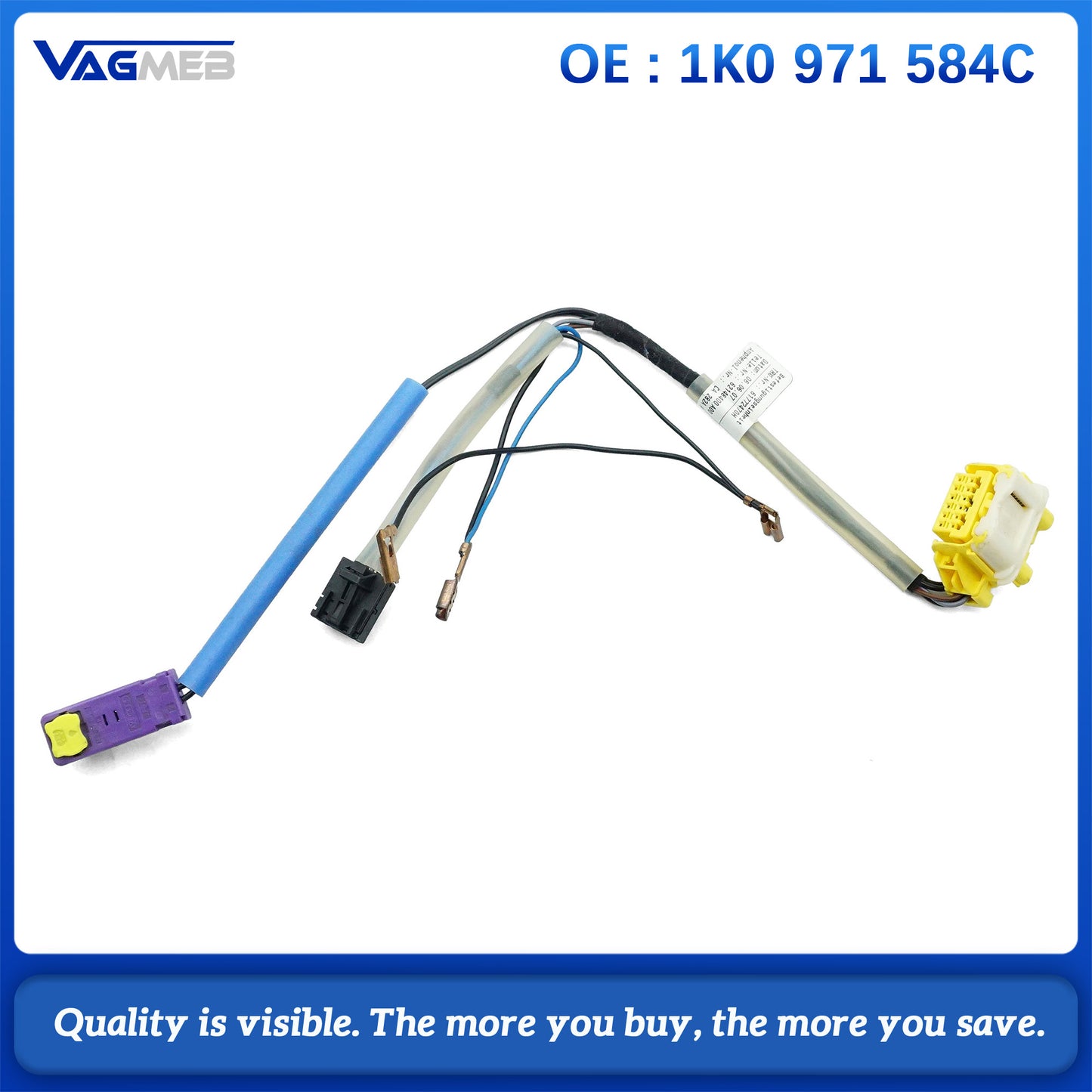 Multifunction MF Steering Wheel Cable Wire Harness For VW Golf MK5 Passat B6 1K0 971 584 C