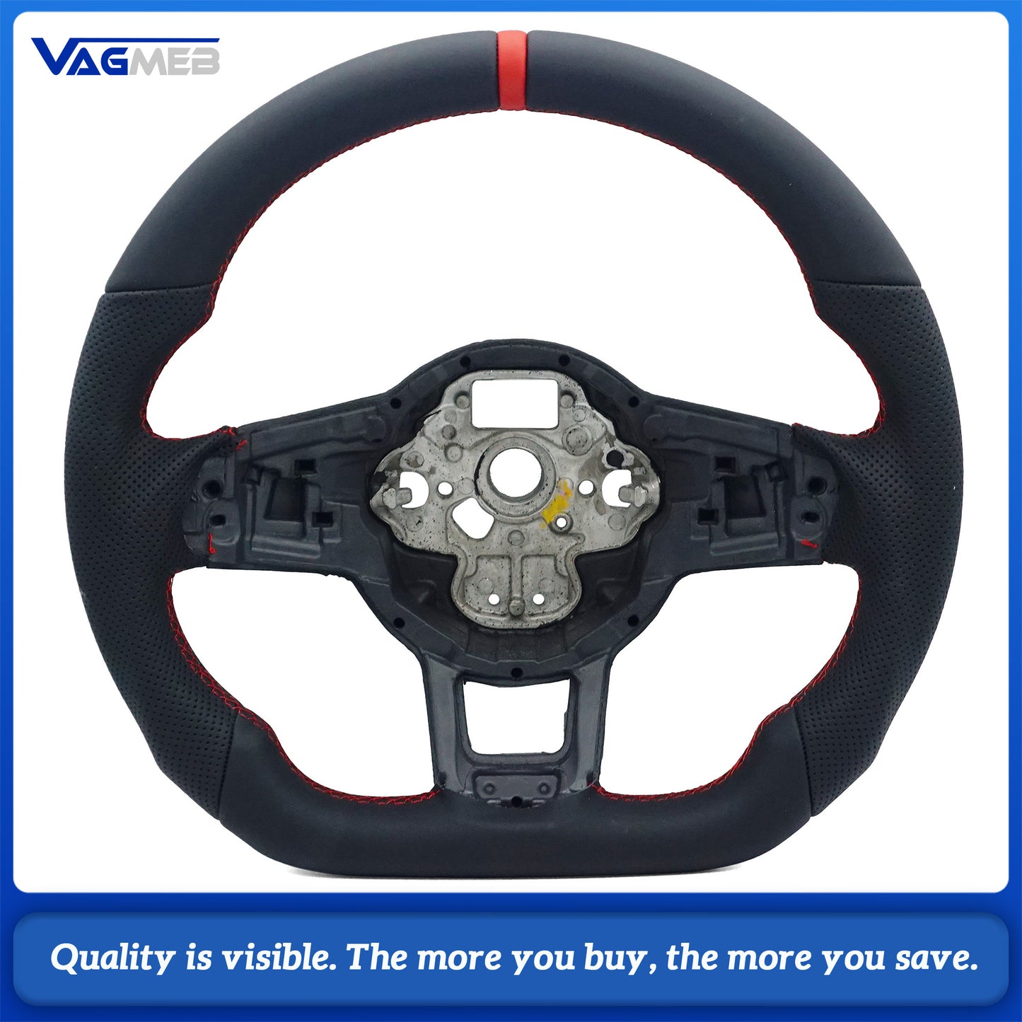 Leather Interior Sport Style Steering Wheel Modification For VW Tiguan Golf 7 7.5 GTI GTE GLI 2013-2019 Car Accessories