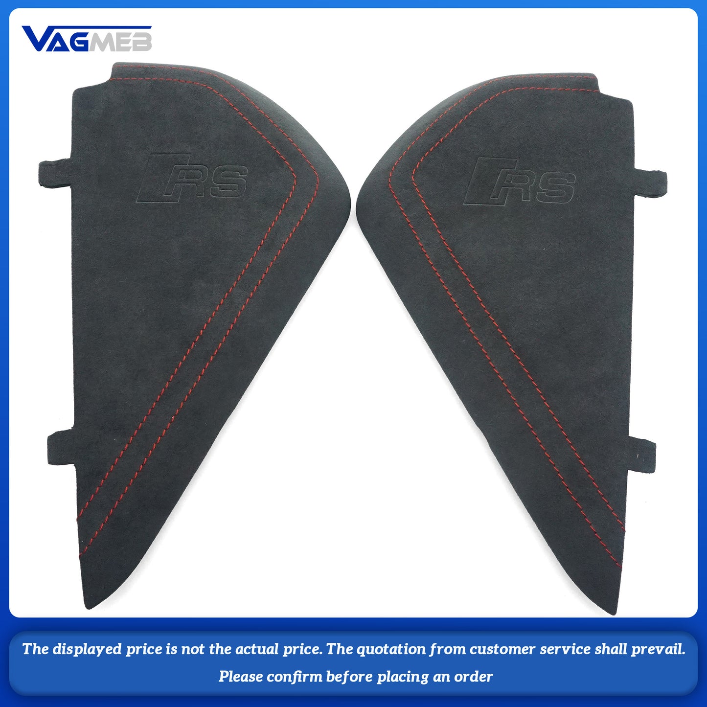For Audi A4L dashboard cover RS logo (brushed red line)