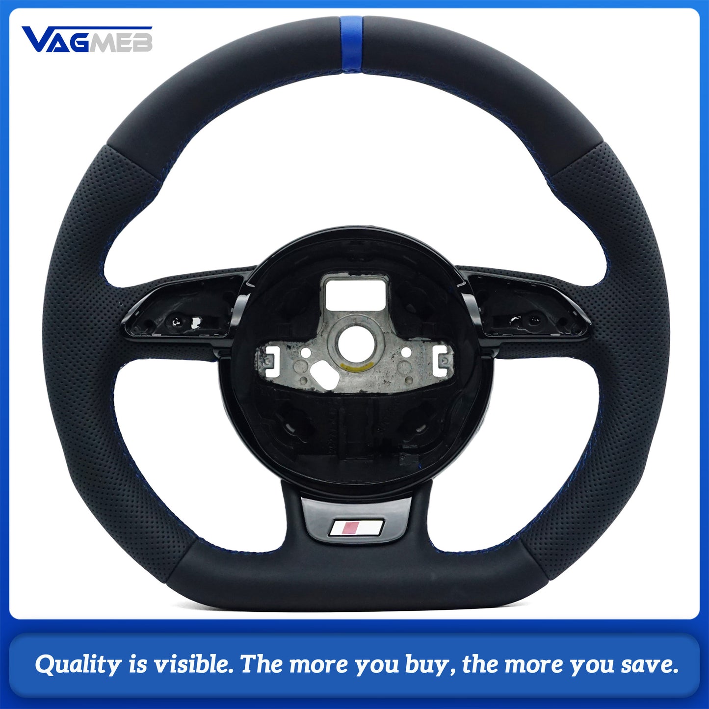 Leather material sports style steering wheel For Audi A4B8  steering wheel accessories, car accessories
