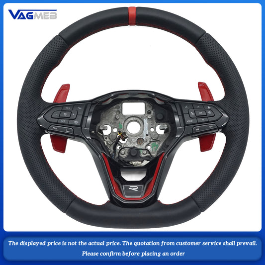 Wholesale Price Perforated Smooth Leather Black Stitching Wheel For VW Multivan T6 Car Steering Wheel