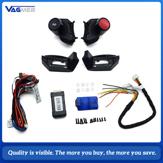 R8 Style Steering Wheel Buttons Gloss Black Exhaust Valve Control For VW Golf 8 MK8 GTI R