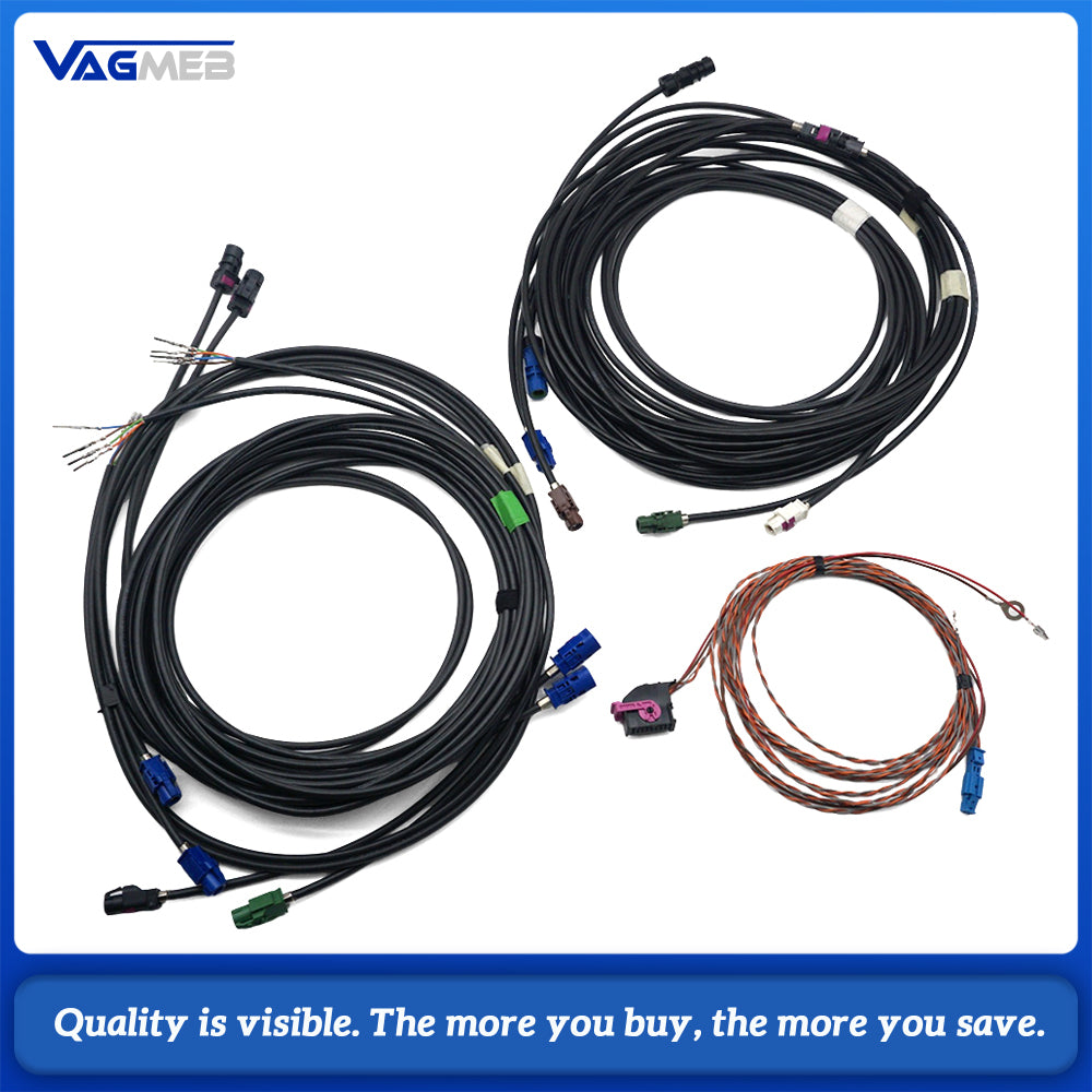 360 Surround View Camera Complete Kit For Audi A4 B9 Avant 2016, Area‑View Retrofit Set, 4‑Camera Bird View System, Plug‑Play Harness, Work With Original MMI Display