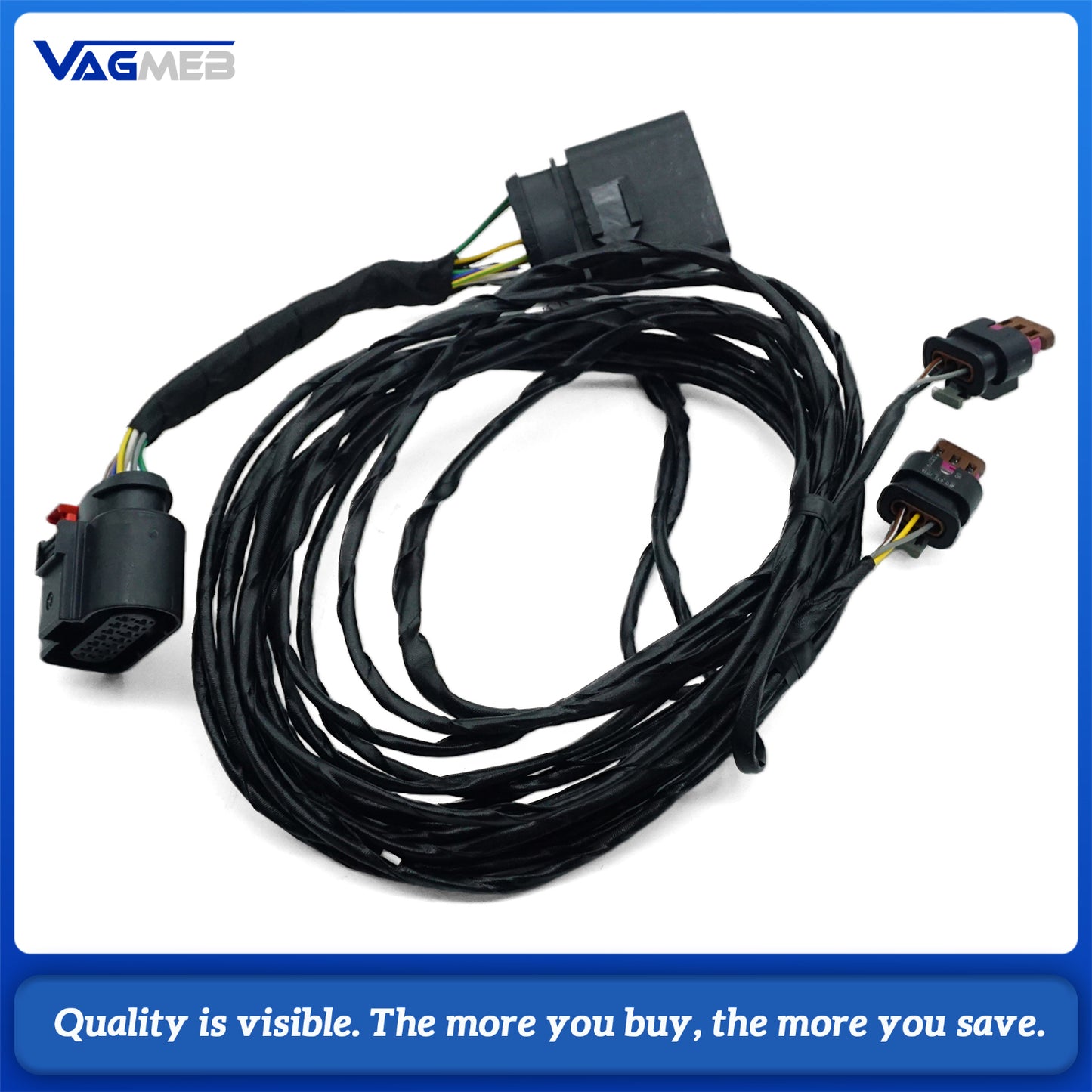 For Audi A6 C8 8 liters of 12-pin wiring harnessUpgrade Wiring Harness with 360° Surround View Camera