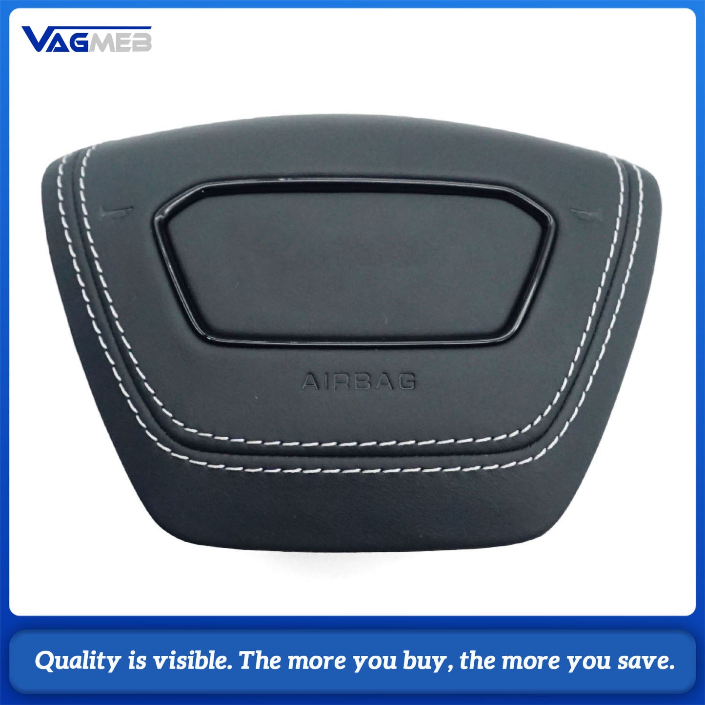 Blackened steering wheel suitable for Audi A6 C8 A7 Light gray  stitched steering wheel With heating function, buttons and paddles