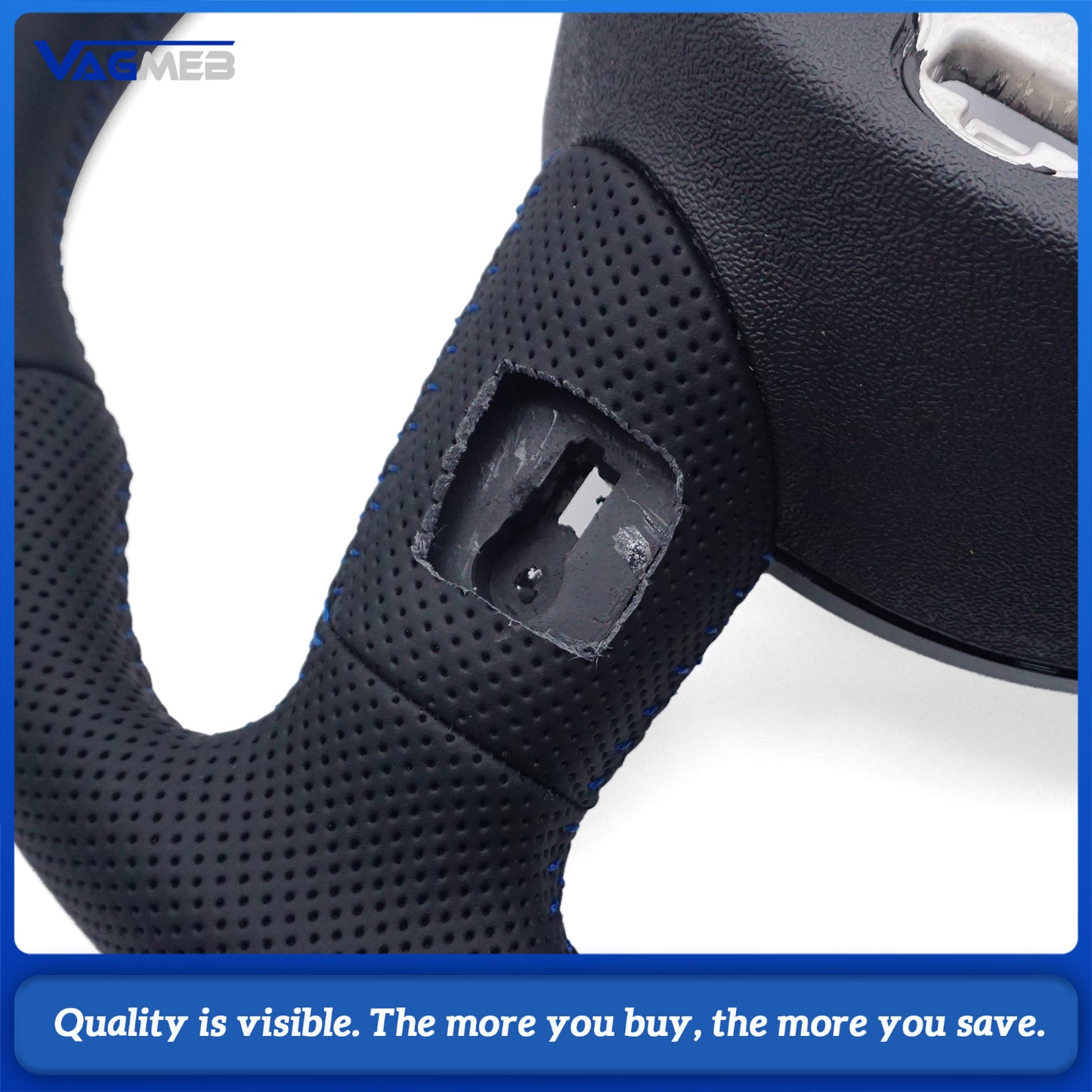 Fully Perforated Steering Wheel Flat Bottom Steering Wheel Campaign Assembly For Audi A4B8