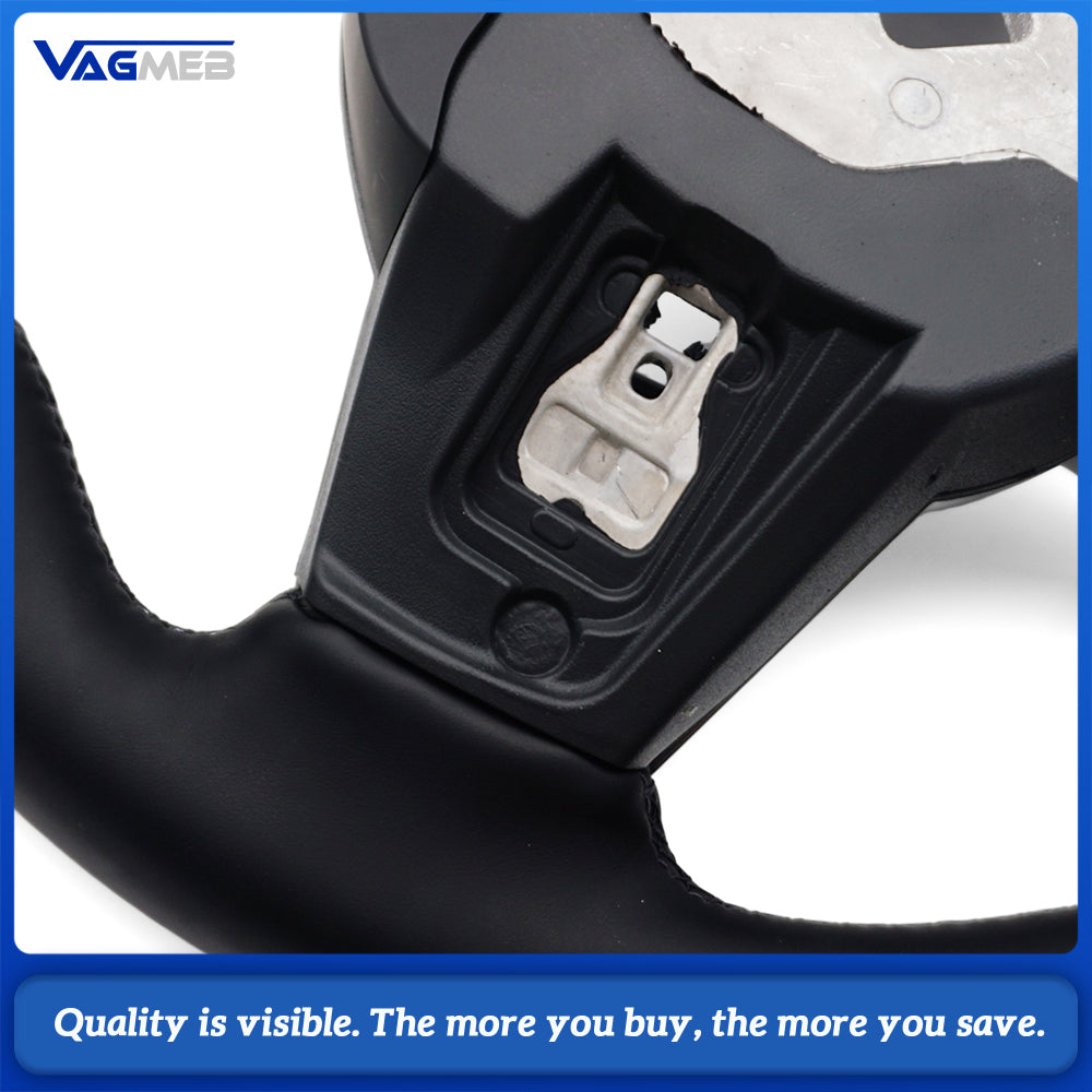 For BMW G20  Leather Steering Wheel Black Stitch Black Marker With Button Frame Heated Vibration Hands Off