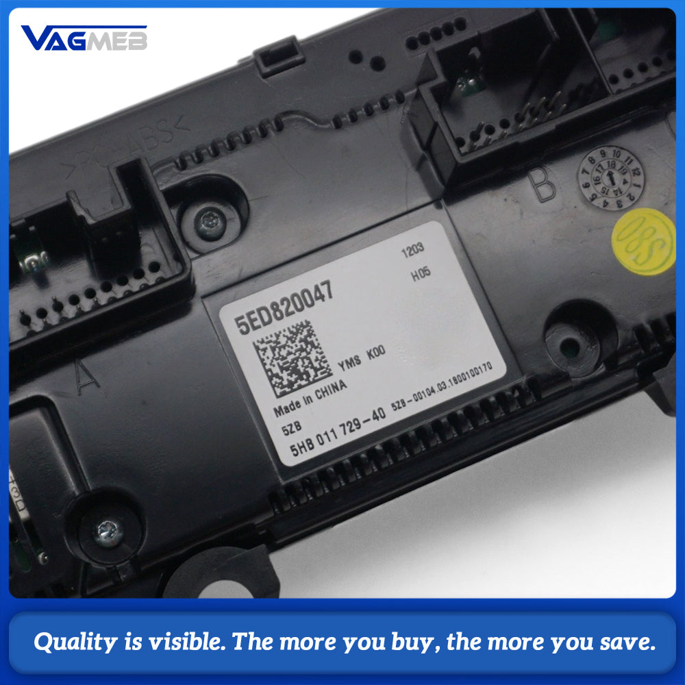 For Skoda Octavia 5ED Manual AC Heater Switch Without Seat Heating Buttons 5ED 820 047