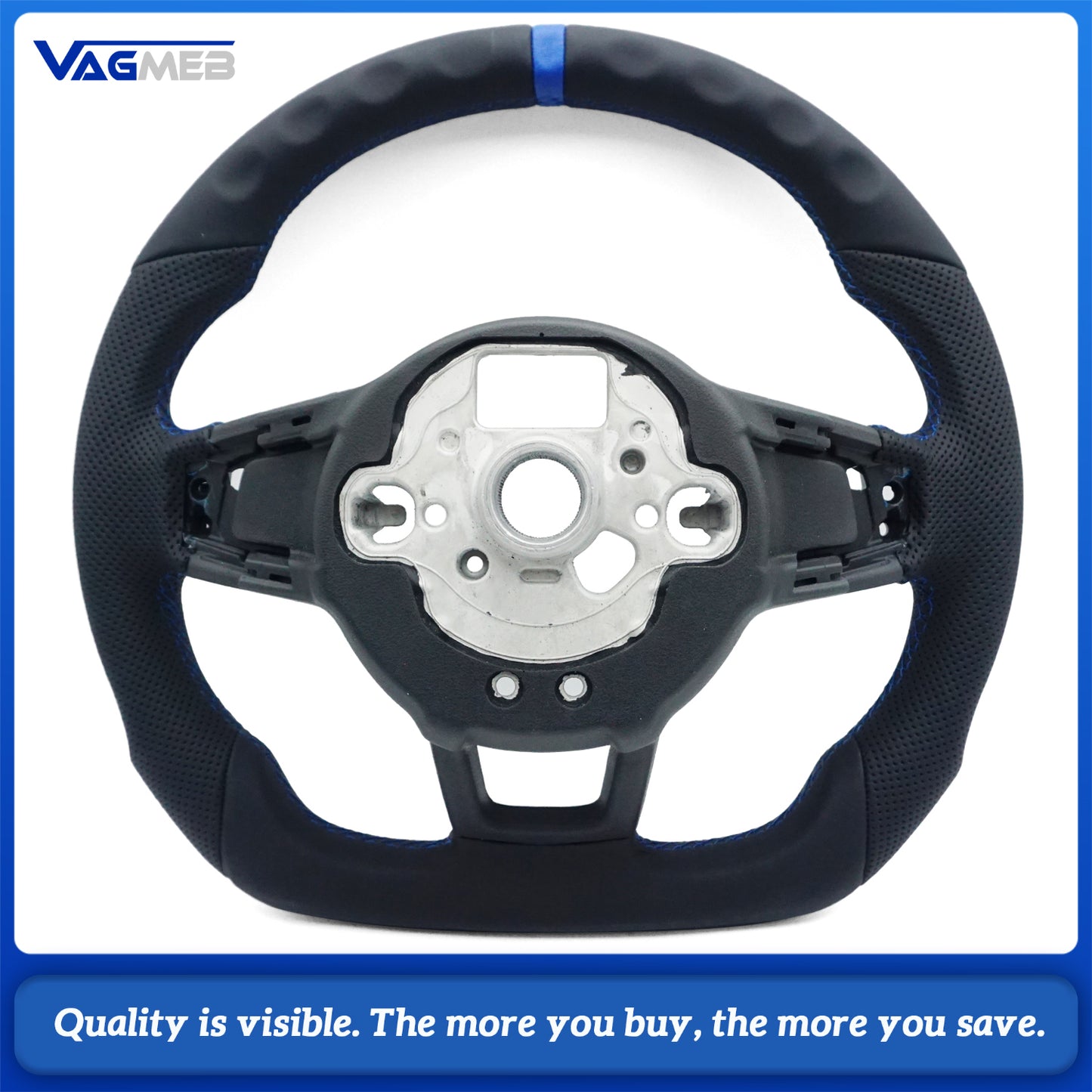 Alcantara leather steering wheel suitable for VW Golf MK7 7.5 GTI GTD GTE R Polo GTI Tiguan MK2 Passat B8 Sport steering wheel