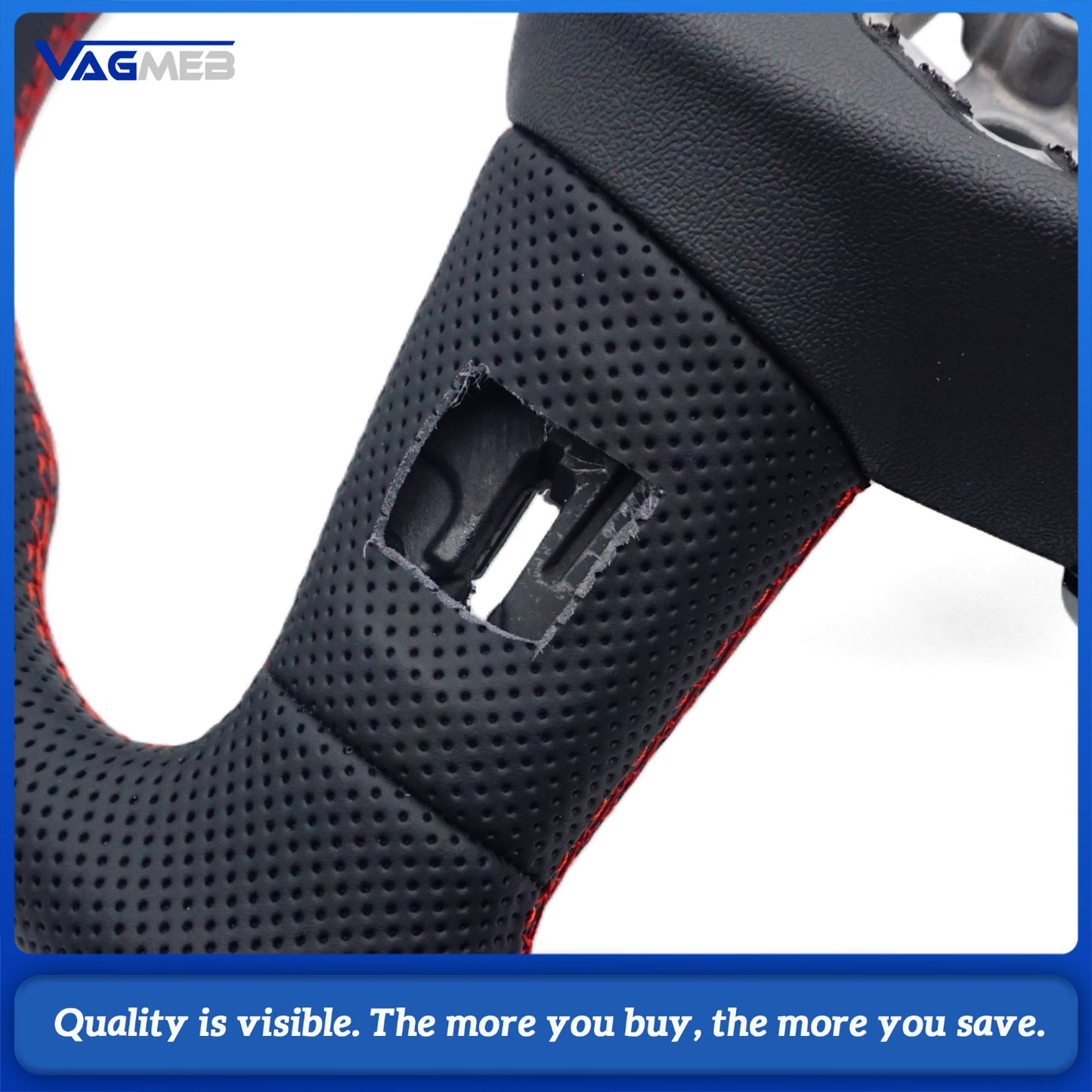 A Perforated leather Sports steering wheel for Audi Q5 FY Q7 4M Q8 S RS LOGO multifunctional steering wheel With Heated