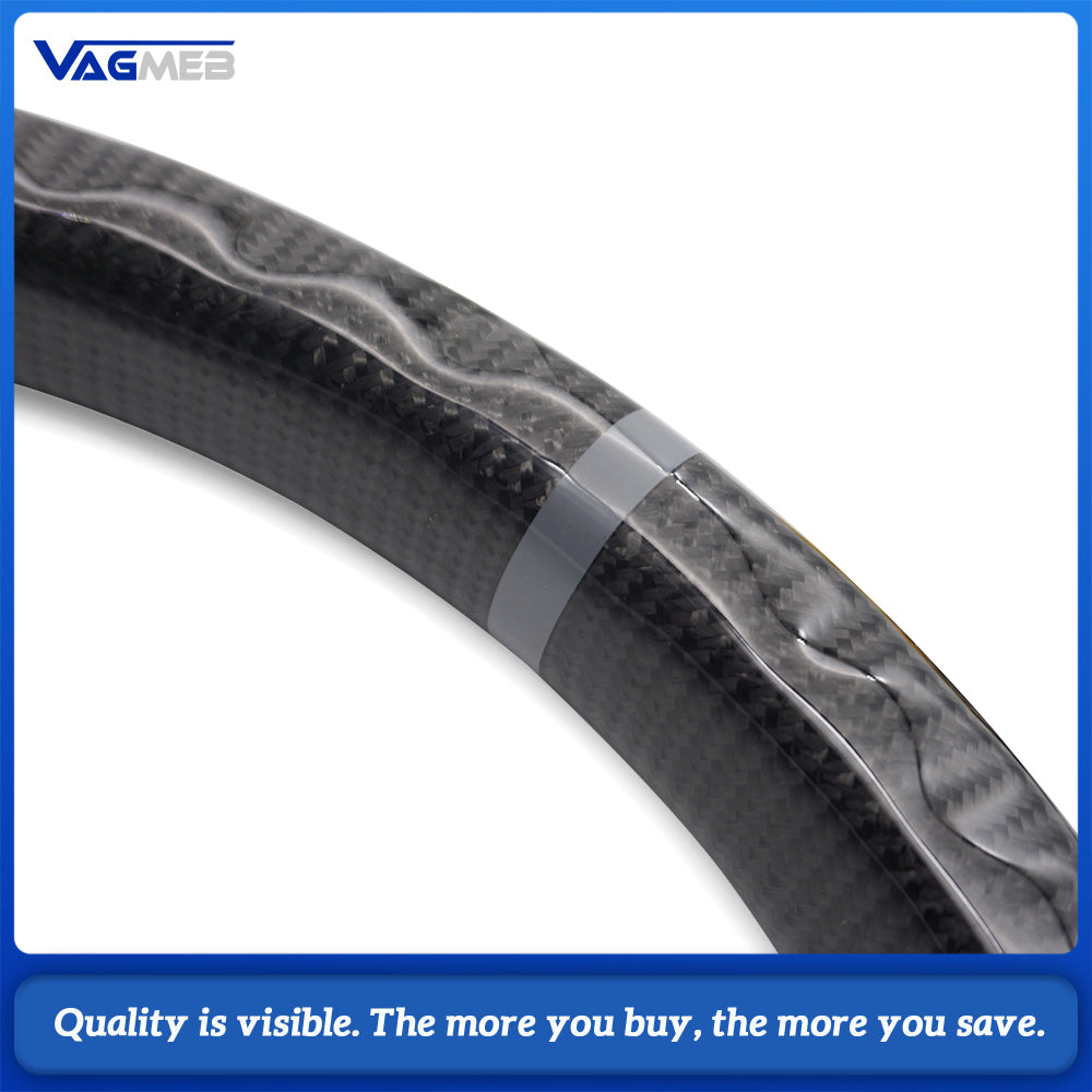 For Golf 6 GTI GTD R 2009-2013 Polo GTI Tiguan Passat R-Line Carbon fiber semi perforated steering wheel